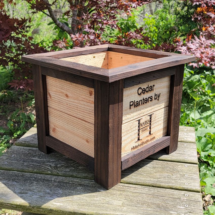 Personalized Cedar Planter